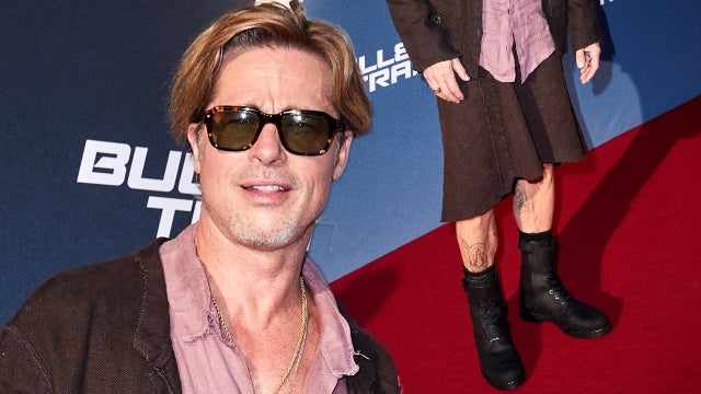 Brad Pitt Dons a Skirt for ‘Bullet Train’ Premiere 