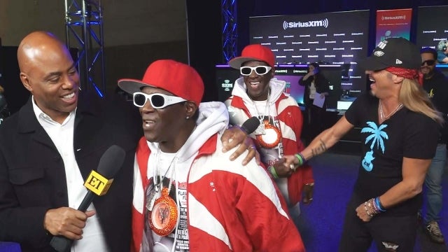 Bret Michaels Crashes Flavor Flav's Interview at the Super Bowl! (Exclusive)
