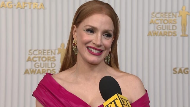 Jessica Chastain Reacts to Tripping on Stage as She Accepted SAG Award (Exclusive)