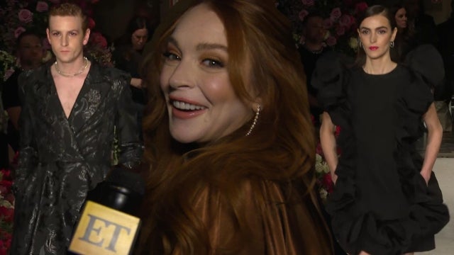 Lindsay Lohan Watches Brother and Sister Model in Christian Siriano New York Fashion Week Show