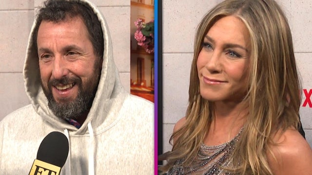 Jennifer Aniston Teases Adam Sandler Over His Sweatshirt at 'Murder Mystery 2' Premiere (Exclusive)