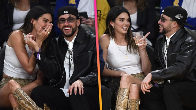 Kendall Jenner and Bad Bunny All Smiles at Lakers Game