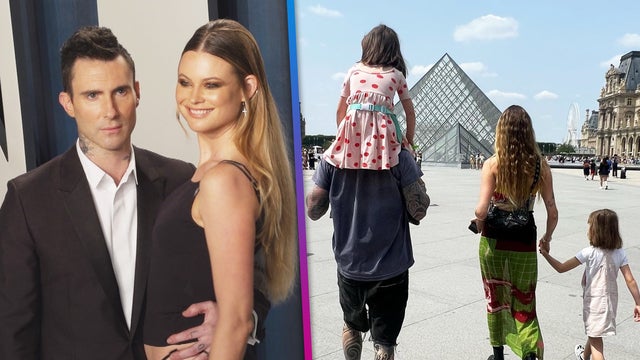 Adam Levine and Behati Prinsloo Share Rare Look at All 3 Kids During Paris Vacation