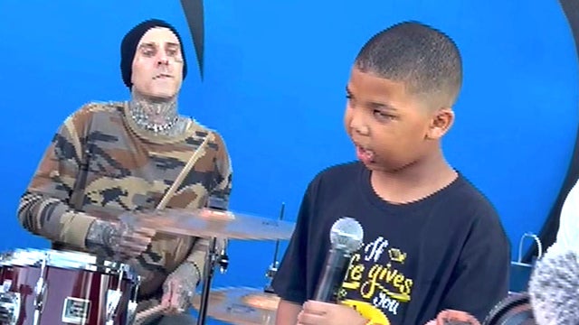 Travis Barker Jams Out With 9-Year-Old Blind Fan After Surprise Appearance at His Lemonade Stand