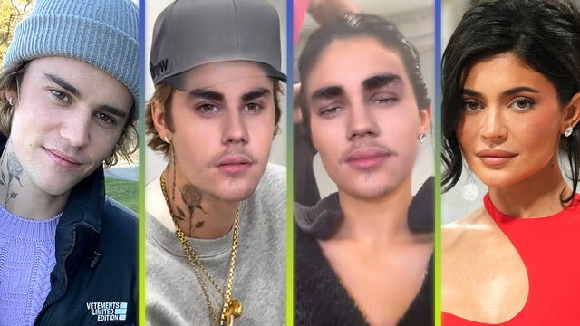 Hailey Bieber and Kylie Jenner React to Trying the Justin Bieber TikTok Filter