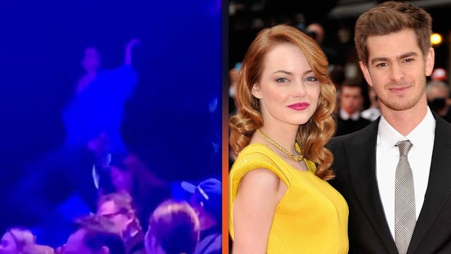 Watch Emma Stone React to Ex Andrew Garfield's Surprise Appearance at 'Poor Things' Premiere