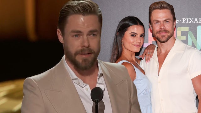 Derek Hough Tears Up Dedicating Emmy Win to Wife Hayley After Brain Surgery