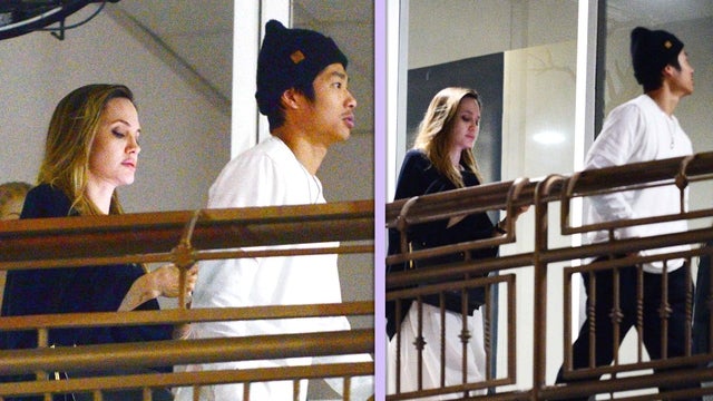Angelina Jolie and Son Pax Step Out for Sushi Dinner!