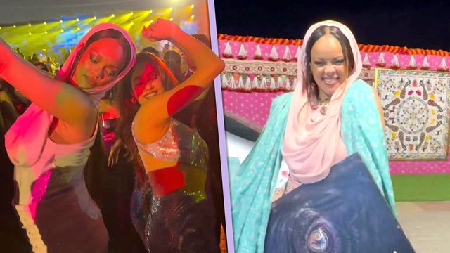 Rihanna Dances With Fans & Reacts to Pre-Wedding Performance in India