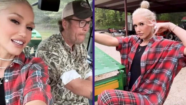 Gwen Stefani Does Farm Work on Tractor With Blake Shelton After Coachella