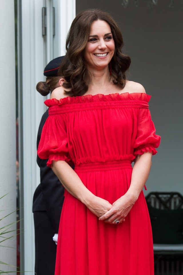 Kate Middleton Looks Regal in Red at Queen's Garden Party in Germany ...