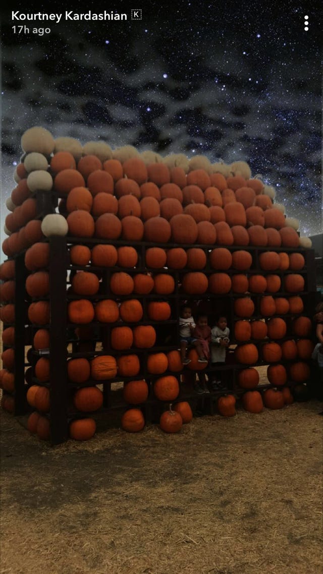 Kourtney Kardashian at pumpkin patch