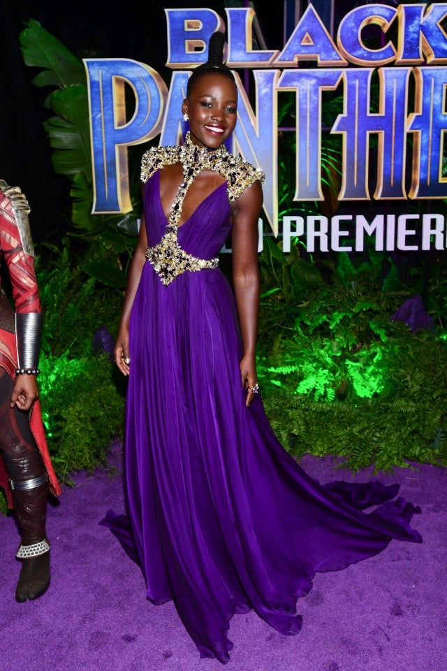 Black Panther: Wakanda Forever': Angela Bassett, Lupita Nyong'o, shine on  the purple carpet - ABC News