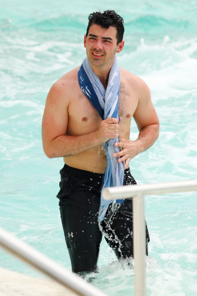 Joe Jonas at Bondi icepool