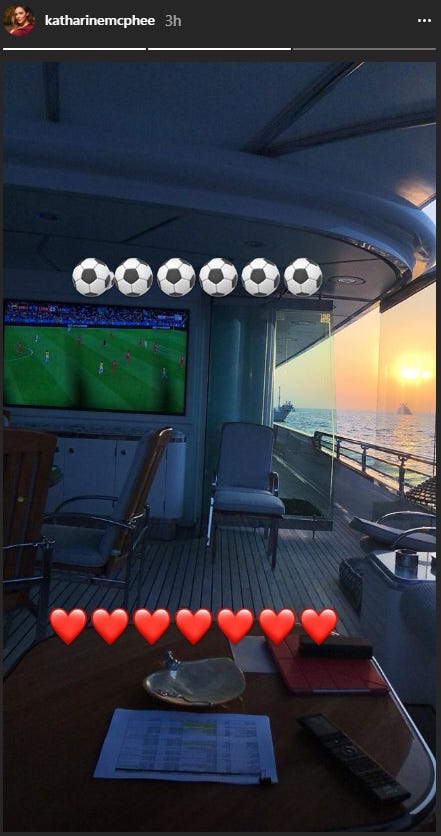 Katharine McPhee world cup insta