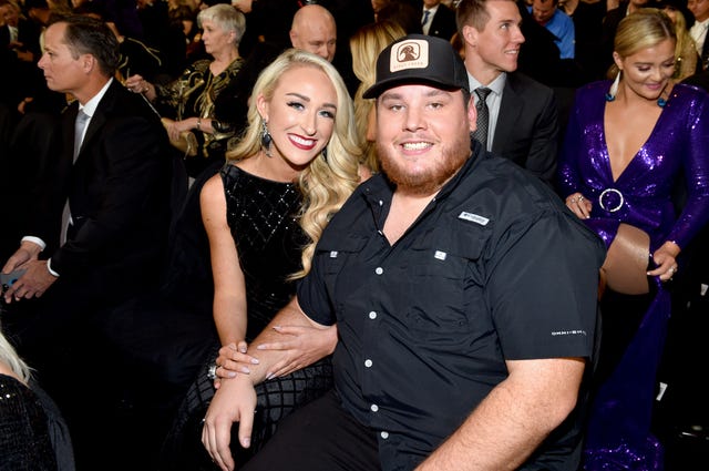 Luke Combs and Nicole Hocking  at 2018 cma awards