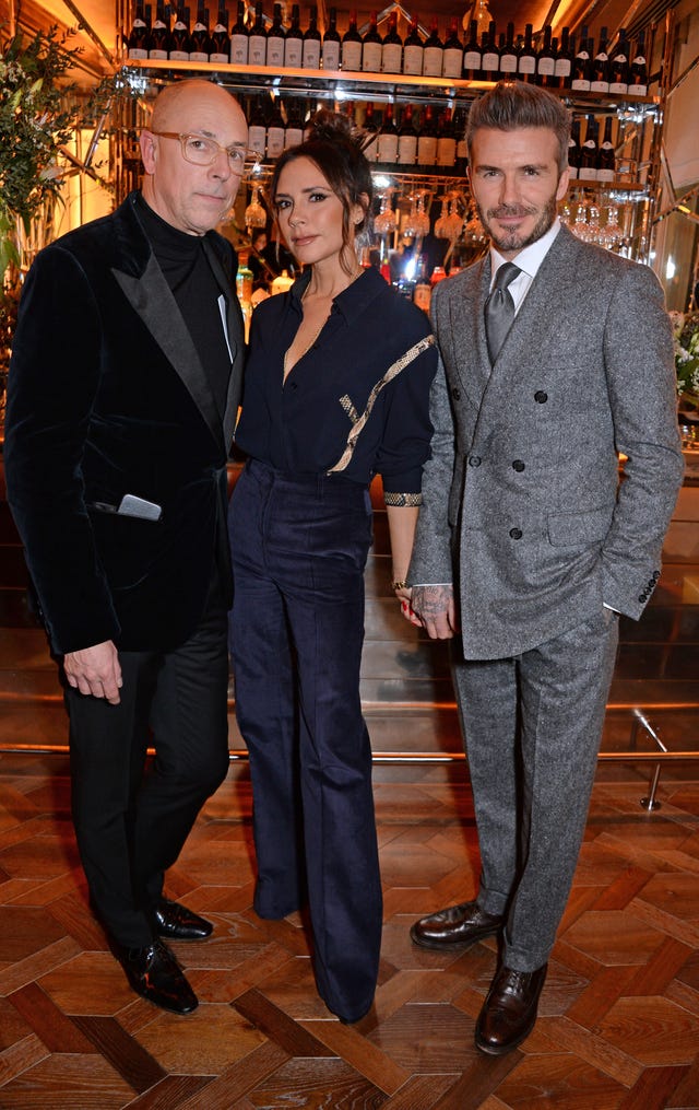 Dylan Jones, Victoria Beckham and David Beckham
