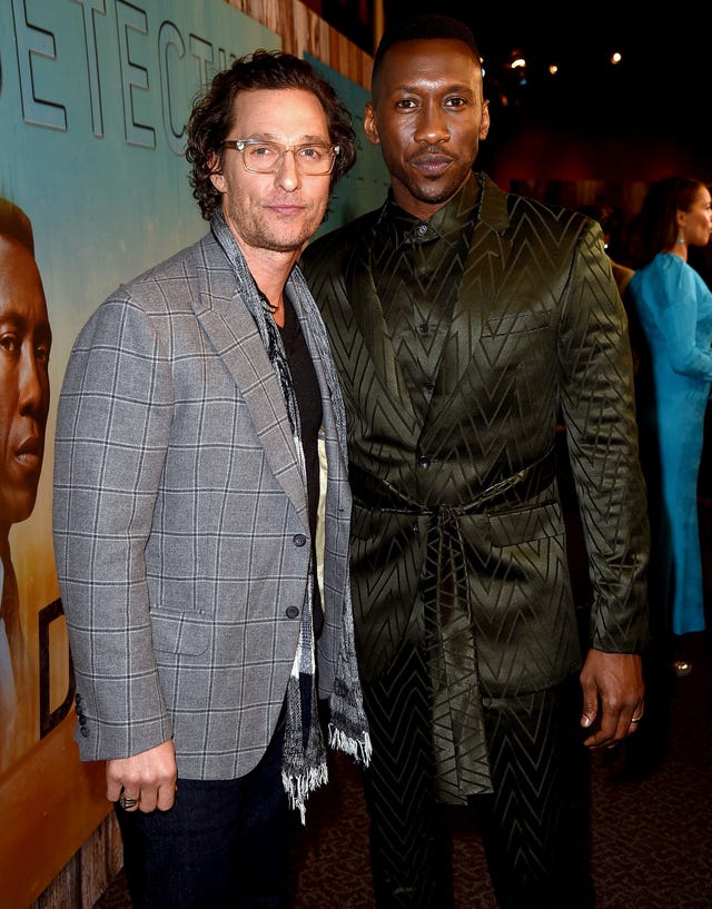 Matthew McConaughey and Mahershala Ali at True detective premiere