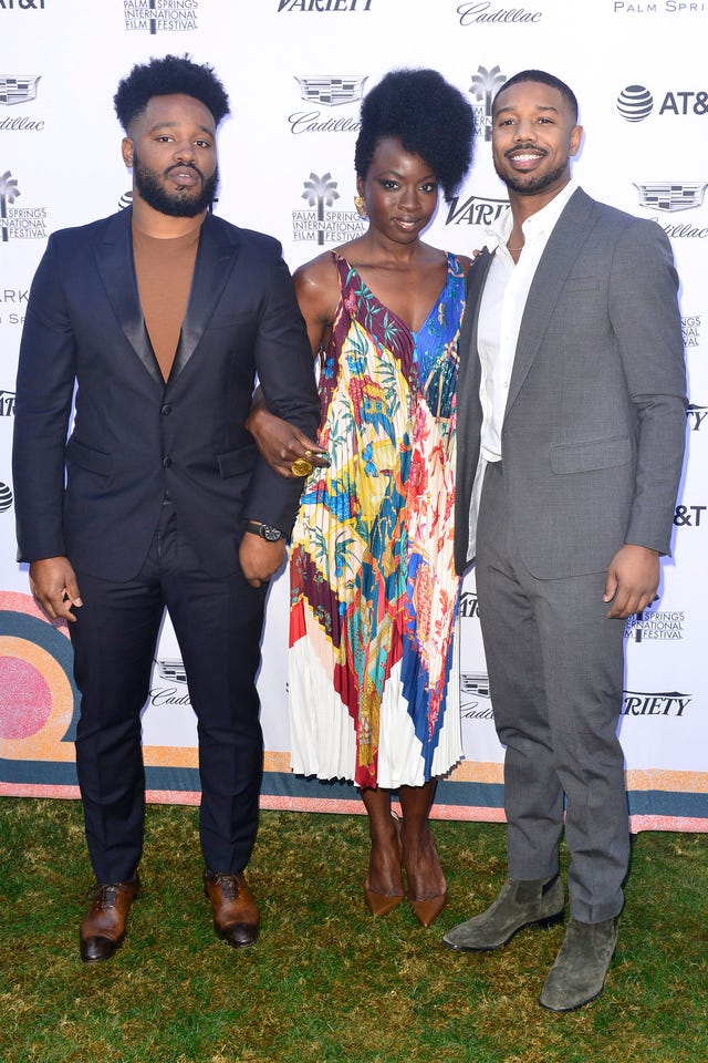 Ryan Coogler, Danai Gurira and Michael B. Jordan at 2019 Palm Springs International Film Festival - Variety's Creative Impact Awards/10 Directors To Watch brunch