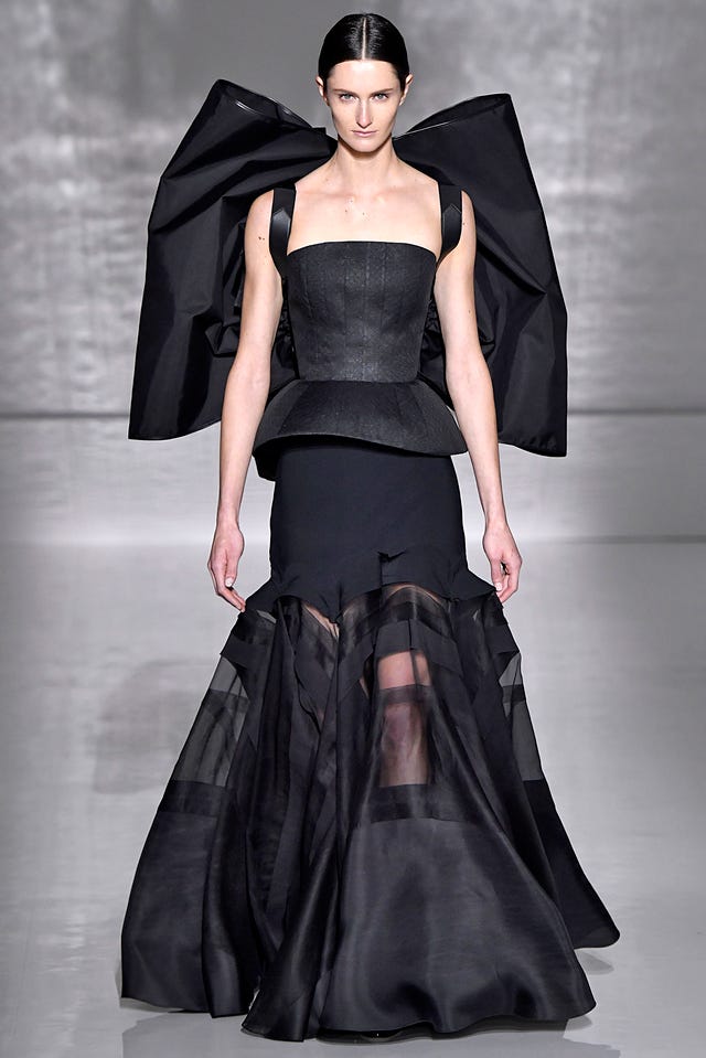 Givenchy spring 2019 couture black bow gown