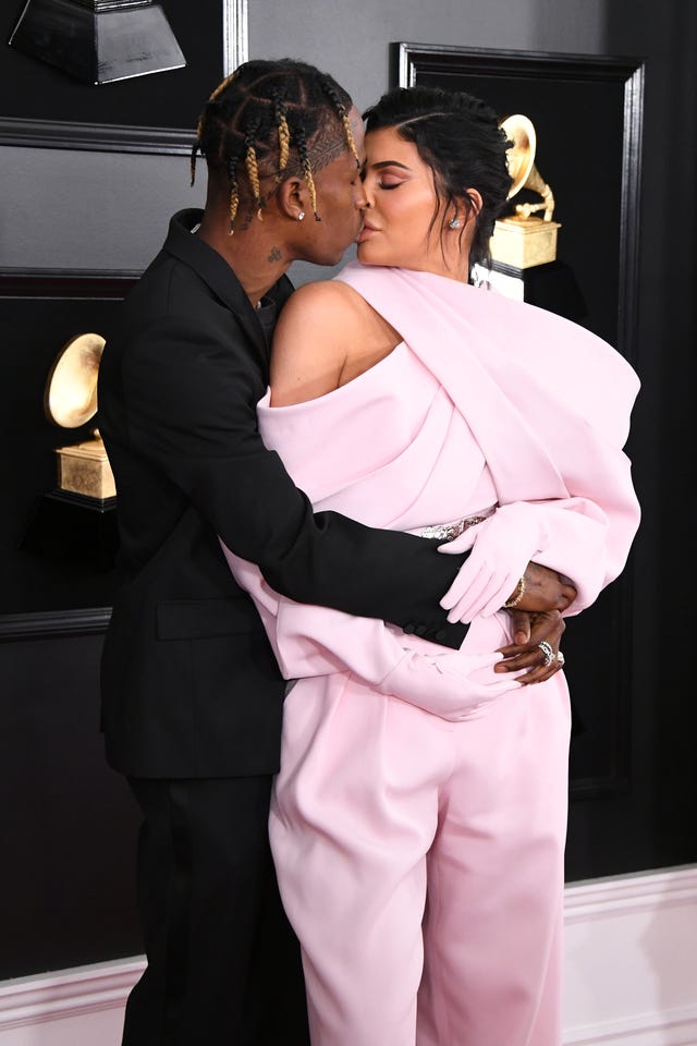 Travis Scott and Kylie Jenner at the 61st Annual GRAMMY Awards