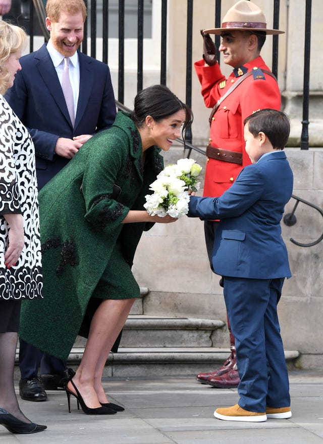 Prince Harry  and Meghan Markle at a Commonwealth Day Youth Event at Canada Hou