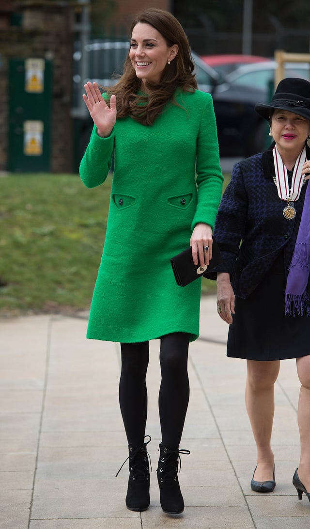 Kate Middleton in kelly green dress