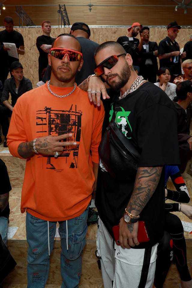 Lewis Hamilton and Maluma