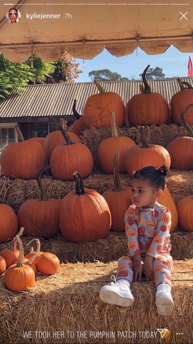 stormi at pumpkin patch