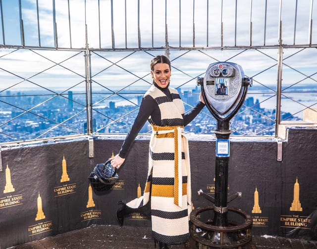 lea michele at empire state building