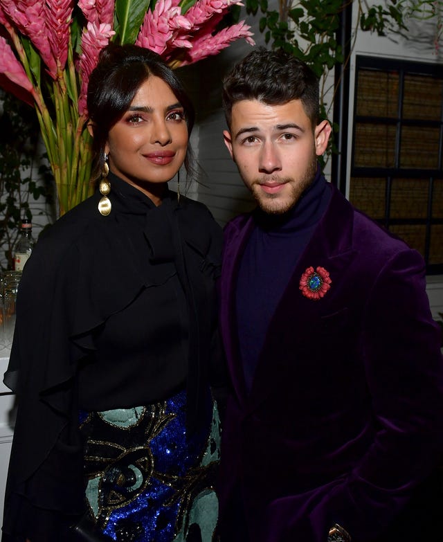 Priyanka Chopra and Nick Jonas at vanity fair gg party