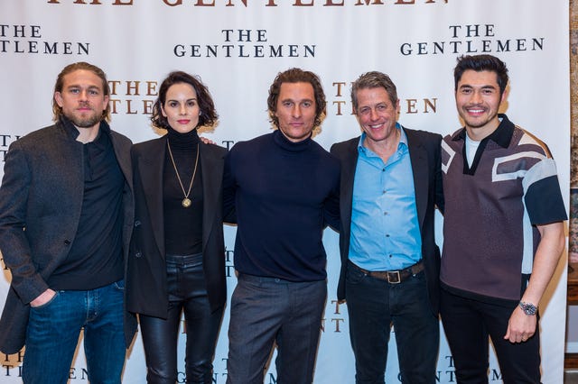 Charlie Hunnam, Michelle Dockery, Matthew McConaughey, Hugh Grant and Henry Golding