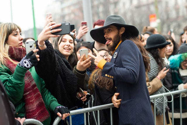 Jared Leto at milan fashion week