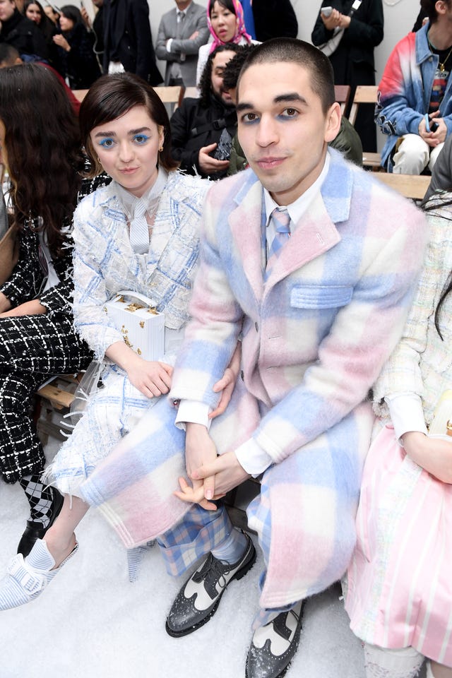 maisie williams and bf at paris fashion week