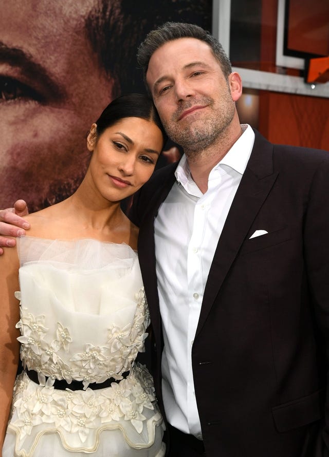 Janina Gavankar and Ben Affleck at the way back premiere