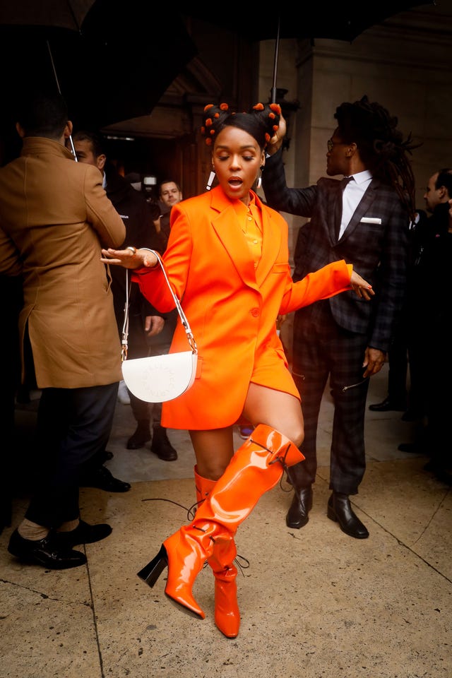 Janelle Monae at Stella McCartney show during paris fashion week