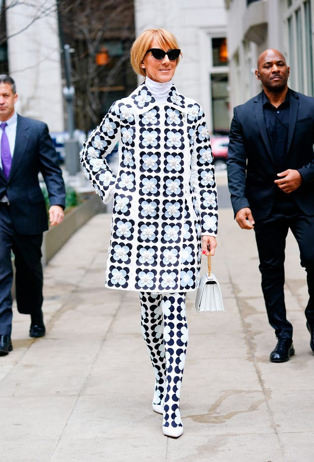 Celine Dion in moncler richard quinn