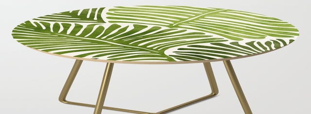Summer Fern/Simple Modern Watercolor Side Table