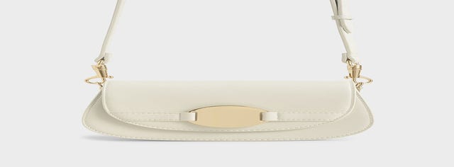 Metal Accent Shoulder Bag