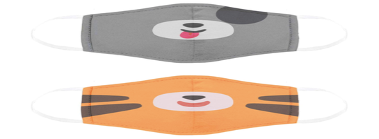 Kids Face Masks, Pimm The Puppy & Tomo The Tiger