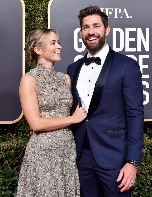 emily blunt and john krasinski at the 76th Annual Golden Globe Awards