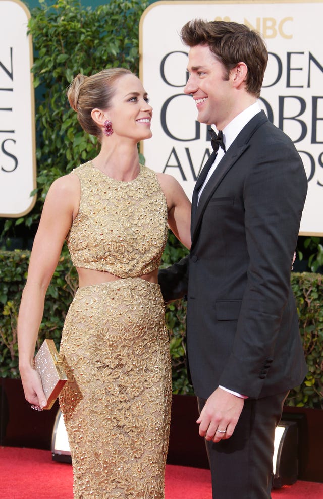 Emily Blunt and John Krasinski at the 70th Annual Golden Globe Awards 