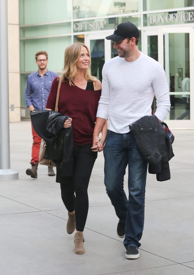 Emily Blunt and John Krasinski in LA in jan 2014