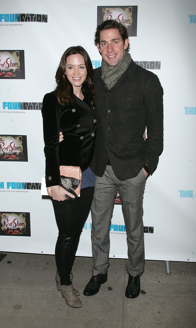 Emily Blunt and John Krasinski attend a screening of "The Red Shoes"