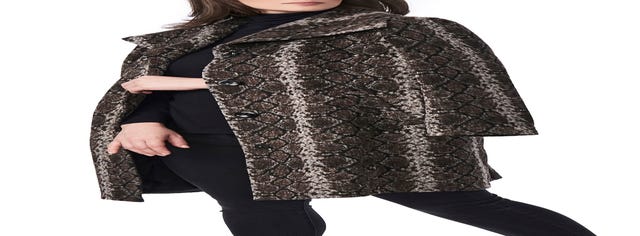 Snakeskin Print Coat