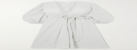 Crinkled Cotton-Gauze Wrap Dress