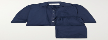 Crochet-Trimmed Cotton-Voile Pajama Set