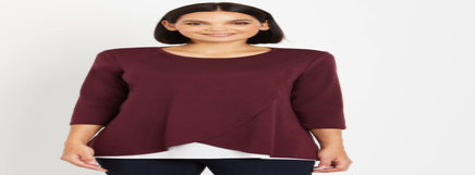 Pull Over Tulip Hem Nursing Shirt 