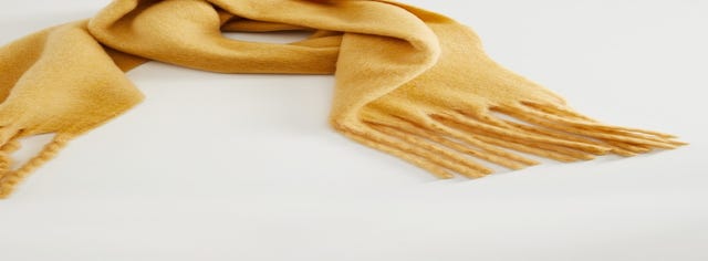 Fringed Edge Wool-Blend Scarf