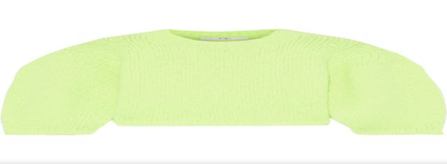 Cozette Cropped Neon Alpaca-Blend Sweater
